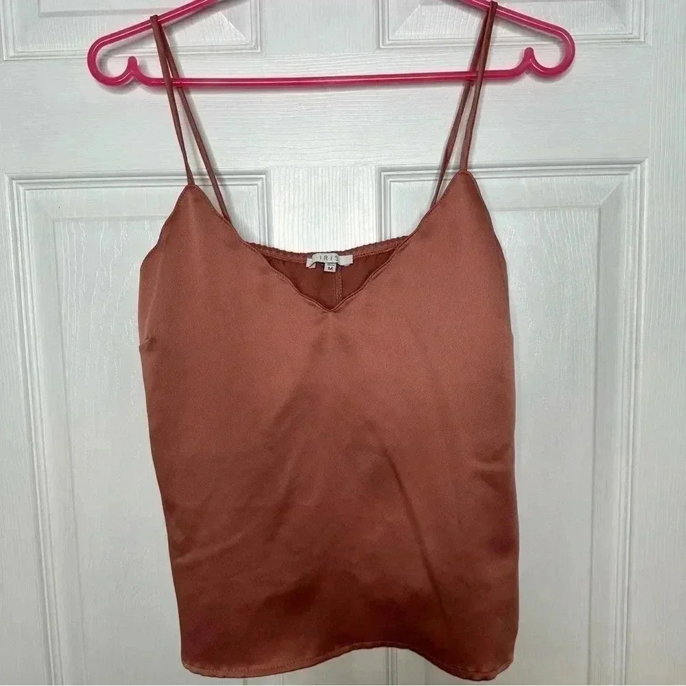 Iris Tank Top Brownish Pink Size Medium